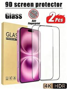 2pcs High Definition Tempered Glass Screen Protector, Compatible With Iphone 17, 17 Pro, 17 Pro Max, 17 Air, 16, 16 Plus, 16 Pro, 16 Pro Max, 15, 14, 13, 12, 11 Pro Max, X, XS, XR, Mini, 7, 8, 14 Plus, Also Compatible With Iphone 16/16 Plus - Clear - View 34