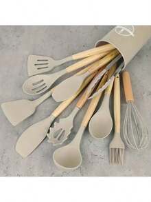 12pcs Kitchen Utensil Set, Cooking Tools Set, Washable Modern Cookware, Kitchen Gadgets, Kitchenware Accessories - Multicolor - View 2