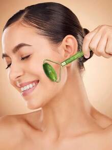 Bộ lăn đá ngọc Gua Sha 1/3/7/11 món, dụng cụ massage mặt dạng con lăn kèm dụng cụ cạo Gua Sha, giúp trẻ hóa làn da mặt và cổ, giảm nếp nhăn và bọng mắt (bao gồm con lăn đá, găng tay SPA, túi đựng). - Nhiều màu - Xem 2