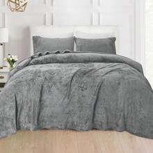 Elegant Comfort Soft 4-Piece Velvet Flannel Sheet Set - Premium Quality - Cozy Warm, Anti-Static, Non-Pilling Fuzzy Deep Pocket Sheet Set -, Gray, Velvet Bedding, Popular Flannel Sheets 2025 - Buffalo Green - Xem 9