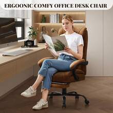 Home Office Chairs - Brown - View 4