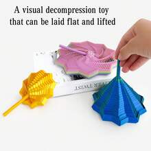 3D Printed Carrot Polygon Spiral Tower With Handle, Visual Illusion Toy, Magic Rainbow Carrot Tower, Adult Stress Relief Creative Decor, Multi-Color Changeable, Smooth Pulling, Office & Leisure Stress Relief Gadget, Combining Visual Enjoyment And Stress Relief Function, Personalized Item - Multicolor - View 3