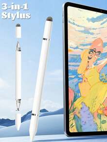 三合一高精度灵敏触控笔，适用于智能手机、平板电脑，可用于编辑、绘画、办公和书写，无需电池。送朋友的礼物，圣诞礼物。 - 彩色 - 查看 3