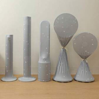 1 Piece Of Grey Dust Cover Made Of Polyester Material, With Elastic Drawstring And Fully Wrapped Dust Cover, Suitable For Tower Fans, Floor Fans, Electric Fans, Circulating Fans And Other Dust Covers. It Is Easy To Use And Clean, Suitable For All Seasons And Festivals, And Is A Good Helper For Home Decor.