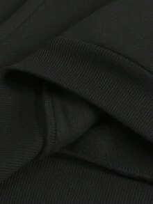100% poliéster, artículo de 260g de manga larga, sudadera con capucha de moda para hombres con diseño de letras inspiradoras, diseño de cordón y bolsillo canguro. Ropa casual cómoda adecuada para las temporadas de otoño e invierno, lavable a máquina, adecuada para todas las estaciones, hecha con materiales de alta calidad. - Negro - Ver 3