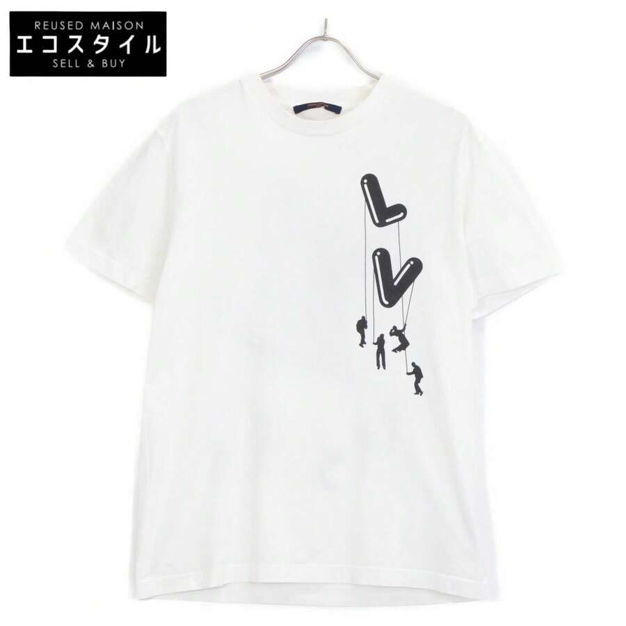 Vuitton 2021 HKY86W Floating Print T-Shirt Tops M WhiteUsed - 白色 - 查看 1
