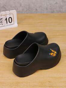 Plus Size Women's Chef Mule Shoes, Fashionable Thick-Sole Breathable Clogs, Casual Kitchen Work Shoes For Outdoor Semi-Formal Occasions - Versatile Casual & Professional Shoes For Female Food Service Workers, Designed For Nurses And Medical Staff, Lightweight, Available In Multiple Stylish & Comfortable Colors - Black - View 8