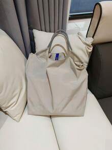 1 chiếc túi xách thời trang đa năng, túi tote nylon nhẹ tối giản dành cho người đi làm, túi mua sắm có thể gấp gọn. - Nhiều màu - Xem 13