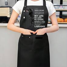 1 Black Chef Apron - Breathable Polyester Fiber Cooking Apron, Easy-To-Clean Surface, Suitable For Home Kitchens, Restaurants, And Catering Services - Ideal Choice For Professional Chefs And Home Cooks, Modern Kitchen Attire, Durable Construction, A Must-Have For Cooking Enthusiasts - AZX0001 - Xem 10