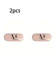 1个米白色纯色眼镜盒，字母印花硬质PU皮革眼镜盒，全新简约设计，便携，防水，防尘，挂件式眼镜盒，适用于太阳镜和近视眼镜，眼镜保护收纳盒，男女通用眼镜整理盒 - 粉色 - 查看 61