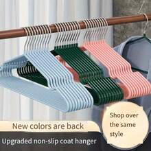 10/20pcs Non-Slip Clothes Hangers, 41cm Adult Upgraded Seamless Design, Multifunctional With Grooved Shoulders, Firm Grip - Durable Essential For Home And Dorm, Suitable For Adult And Children Clothing - Multicolor - View 8