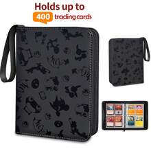 High Quality 4-Pocket Zipper Card Binder, 400-Card Transaction Card Binder, Portable PU Card Collecting Binder, Collection Card Album Folder, Suitable For Cards, MTG, TCG, Sports Cards, Gaming Cards - Multicolor - View 12