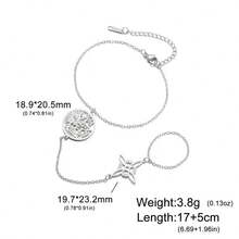 TEAMER 1 pieza Pulsera con colgante de estrella hueca de nudo misterioso de bruja de acero inoxidable para mujer, joyería de moda minimalista y romántica, regalo conmemorativo de la suerte para amigos - Serie de moda - Ver 17