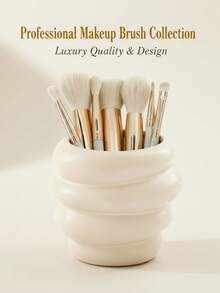 Honey Pot Shaped Makeup Brush Holder, Cute Milky White Cosmetic Display Rack, Makeup Storage Box, Best Birthday Gift, Home Decor