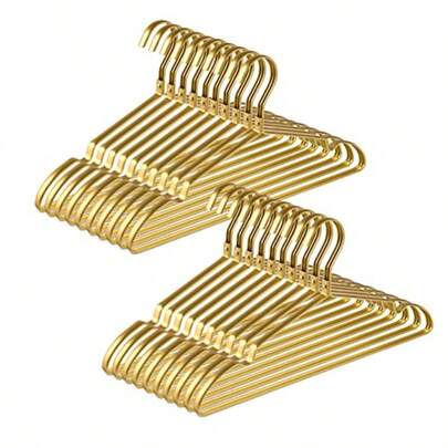 Christmas20 Pack Premium Matte Gold Aluminum Coat Hangers 16.5  Smooth And Durable Metal Shirt Dress Hanger Light And Sturdy Metal Rack For Jacket Trouser Pant Slack