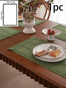 1 chiếc khăn trải bàn tua rua dệt màu xanh lá cây phong cách đồng quê Mỹ cổ điển, khăn trải bàn hình chữ nhật cho bàn cà phê, kệ tivi, tiệc ngày lễ, sinh nhật, trang trí nhà cửa, mọi mùa - màu xanh lá - Xem 21