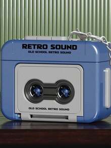 Mini Retro Tape Recorder Keychain Cute Fashion Key Ring Bag Charm Pendant Gift For Girls Best Friend Birthday - A - View 6