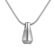 1pc Stainless Steel Star Pendant Necklace, Cremation Ashes Jewelry, Memorial Keepsake For Pet Or Human Ashes With Funnel Filling Accessory - Necklace - View 3