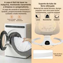 Cadeira de Descanso Balanço para Bebê com Música Mosquiteiro Controle Remoto Premium - Cinza - Visão 9