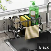 1 Set Dish Drying Rack (Black/White Optional) - With Cutlery Holder And Draining Board, Space-Saving Design, Suitable For Cabinet Connections, Easy To Clean, Ideal For Home Kitchens (Small Space Users), Essential Kitchen Storage Accessory, Countertop Dish Organizer | Kitchen Dish Drying Rack - Multicolor - View 13