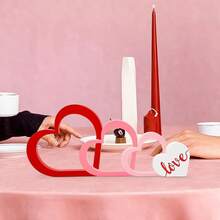 Adorno de madera con forma de corazón romántico para decoración del hogar, ideal para el Día de San Valentín. - vistoso - Ver 4