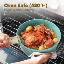 5pcs /7pcs/24 Pcs Pots And Pans Set Non Stick, Ceramic Cookware Set With Detachable Handles, Healthy Induction Cookware Oven RV Kitchen Set - Tím 24 chiếc - Xem 5