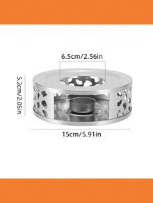 Stainless Steel Tea Stove, Tea Warmer, Desktop Insulation Stove, Heater Stove, Candle Tea Warmer, Outdoor Tea Maker, Thickened Material Is Sturdy , Uniform Heat Condfrienand Safe, Compact Design, Easy To Carry, Suitable For Making Tea, Warming Tea, Heating Coffee, Warming Food, Warming Milk, Simple And Beautiful, Round And Smooth Surface, Air Vent Design, Unlimited Usage Scenarios - Multicolor - View 10