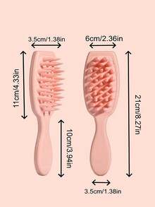 Shampoo Brush/Scalp Massage Comb, Long-Handled Hair Cleaning Brush, Promotes Hair Growth And Removes Dandruff, Household Hair Comb, Hair Styling Tool, Multi-Handled Comb For Shampooing, Bathing, And Massage, Comb/Hairb, Massage And Relaxation, Scalp Care, Hair Styling Tool, Unisex, Household Essential, Scalp Massage Comb, Scalp Relaxation Tool, Stress Reliever, Head Massage Claw, Scalp Scraping, Head Massage Comb, Stimulates Hair Growth. - Multicolor - View 10