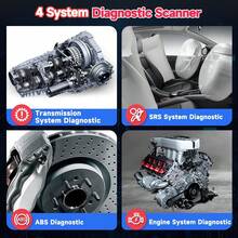 Foxwell NT604 Elite 4系统 OBD2 扫描仪汽车诊断扫描工具，发动机、ABS、SRS 变速箱故障代码读取器，支持 OBD2、EOBD、JOBD CAN 协议，适用于 1996 年及之后生产的车辆，终身免费更新，是送给机械师和男孩的最佳礼物。 - 黑色 - 查看 4