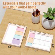 Forvencer Weekly To Do List Notepad With 52 Undated Sheets, 8.5" X 11" Undated Weekly Planner Notepad For Tasks &Amp; Goal Planning, Desk Weekly Planner Notepad For Office &Amp; School Teacher Supplies, Black - ColorC - View 5