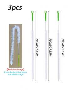 1/2/3pcs/Pipe Unclogging Brush, Sink Cleaning Brush, Kitchen Bathroom Sink Bathtub Toilet Unclogger, Flexible Hair Catcher, Kitchen And Bathroom Accessory For Home Sewer Hair Collection, Clogged Hole Cleaning Tool,Kitchen Gadgets, Room Decorations, Bathroom & Laundry Accessories. - Green - View 10