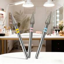 1件套美甲钻头，带磨头，耐用，适用于卸除凝胶猫眼指甲油，专业美甲工具 - 彩色 - 查看 4