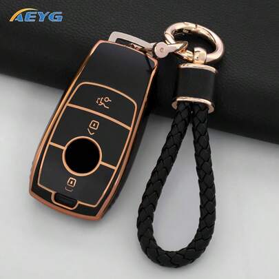 Ốp bảo vệ chìa khóa thông minh bằng TPU thời trang cho ô tô, phù hợp với các dòng xe A-Class, C-Class, E-Class, S-Class, GLS-Class, GLA-Class, GLC-Class, CLS-Class, W205, W222, W213, W177, X167 và các mẫu xe khác.