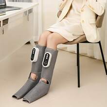 电动腿足按摩器，带加热和气压按摩功能，无线操作 - 便携式电动深层组织按摩器，带数字显示屏、双加热区、2000mAh 可充电电池、自动关机功能，适合家庭、办公室或旅行使用 - 圣诞节、母亲节、父亲节的理想礼物 - 男女通用 - 腿足按摩器