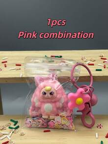 1pc Collectible Rabbit Doll Series PVC Figurine Display Ornament Hanging Toy, Exquisite Keychain And Transparent Protective Bag With Glitter Combo Design, Portable, Ideal As New Year Limited Edition Gift - Multicolor - View 12