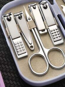 8/14 Pink Manicure Set Professional Pedicure Kit Nail Clippers Kit With Earwax Removal Tool And Nail File Nail Scissors, Eyebrow, Earpick- Durable And Portable Nail Care Tools For Fingernails And Toenails Grooming Kit With Travel Case - Multicolor - View 11