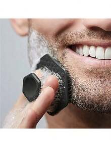 1pc Men's Silicone Face Scrubber, Gentle Exfoliating Pad And Massager, Facial Cleansing Brush - Removes Dead Skin And Dry Skin - Multicolor - View 2