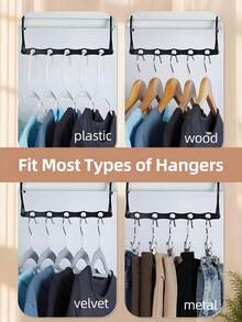 [Delivery Within 2-7 Days In The United States]10-Piece Set, Black Multi-Purpose Clothes Hooks With Reinforced Plastic Anti-Slip Design. Versatile Hanging Solution For Closets, Balconies, And Bathrooms. Sleek Black Finish Complements Any Home Decor While Resisting Dirt. Constructed From Thick, High-Strength Plastic For Exceptional Durability And Flexibility. Anti-Slip Coating Ensures Secure Holding Of Garments. Compatible With Hangers Of Varying Thicknesses To Maximize Space And Storage Efficiency. Ideal For: Practical For Organizing Clothes In Wardrobes, Drying Small Items On Balconies, Or Hanging Towels In Bathrooms. An Ideal Gift For Occasions Like Housewarmings Or New Year Celebrations-It Solves Storage Challenges While Conveying Thoughtful Convenience. A Cost-Effective Choice For Enhancing Home Organization. - Nhiều màu - Xem 3