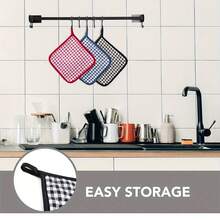 1/2/4pcs Double Layer Thick Multifunctional Polyester Placemats, Heat Resistant, Machine Washable, Non-Wrinkle, Heat & Slip Resistant, Suitable For Kitchen/Dining Room/Coffee Table - Multicolor - View 8