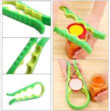 Easy-Grip Rubber Jar Opener With Silicone Lid Gripper, Arthritis-Friendly Bottle Opener For Weak Hands & Elderly, Adjustable Wall-Mounted Can Opener (4 Colors, Random Delivery) - Ideal Kitchen Aid - Random - View 2