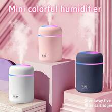 这款空气加湿器兼香薰机，可释放香氛（智能扩散并散发香味），改善室内或车内气味，产生水雾进行加湿，便携迷你，支持USB供电，配备7色变幻氛围灯，营造氛围。适用于汽车（兼容所有车型）、卧室、书桌和办公室。是圣诞节、万圣节和生日等节日的完美礼物。 - 多色A - 查看 3