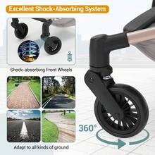 Carriola de viaje ligero para bebé, diseño compacto y amigable con el avión, plegable con una sola mano, marco de fibra de carbono de 8 libras, tela transpirable, compatible con equipaje superior - Gris Claro - Ver 2