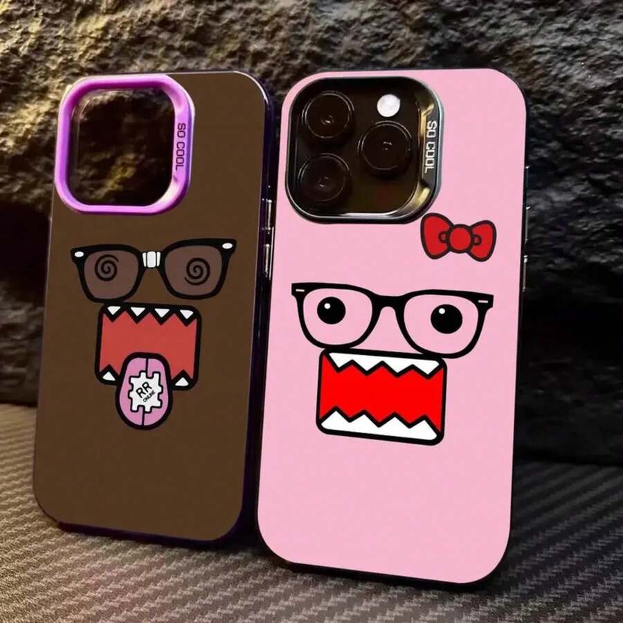 Cute Domo Kun Fashion Design Ins Phone Case For IPhone 17 16 15 14 13 12 11 Pro MAX Matte Shockproof Back Anti Fall Matte Cover - z3 - Xem 1