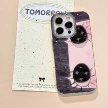 Cute Big Eyes Cartoon Girls Phone Case For IPhone16 15 14 13/Pro/Promax Ins Popular Internet Celebrity Phone Case Drop-Resistant.Christmas Accessories.Compatible With IPhone17ProMax - phong cách 5 - Xem 13