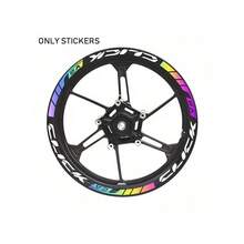24pcs Motorcycle Wheel Hub Stickers - Neon Yellow & Red Reflective Decals, Durable Adhesive Tire Rim Accessories, Easy-To-Install Safety Gear, For Motorcycles, Scooters, Vibrant Decals, Highquality Vinyl, Motorcycle Decals - A - View 4
