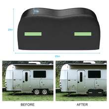 Fundas para neumáticos Aumotop RV, funda doble para neumáticos de 27" a 30" de diámetro, impermeables, anti-UV, color negro. Accesorios para autocaravanas, camiones y remolques. - Negro - Ver 1