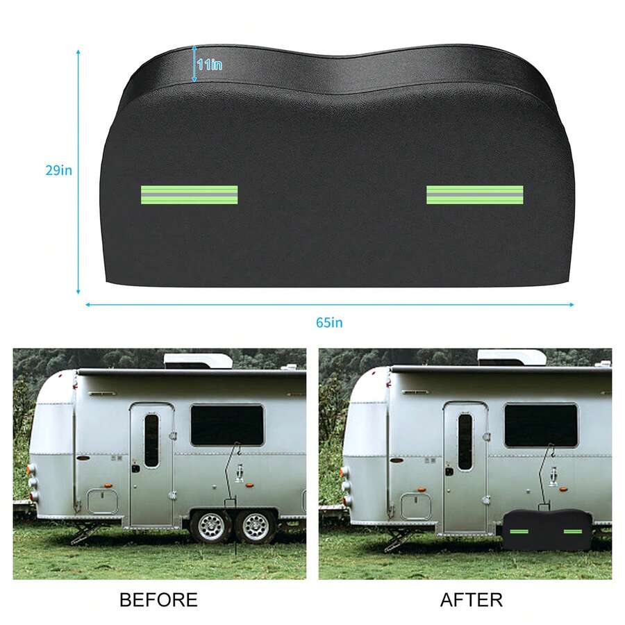 Fundas para neumáticos Aumotop RV, funda doble para neumáticos de 27" a 30" de diámetro, impermeables, anti-UV, color negro. Accesorios para autocaravanas, camiones y remolques. - Negro - Ver 1