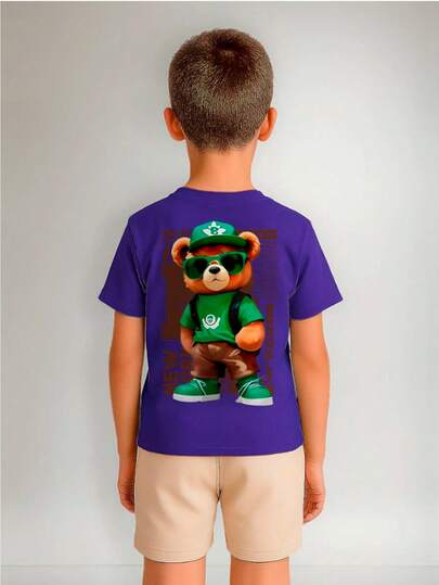 Kit Infantil Conjunto + Short Premium Urso Kids