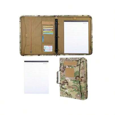 Cm Tactical Padfolio Binder,Tactical Padfolio Portfolio Binder With Zipper,Notebook Cover,Tactical Notebook With Z...