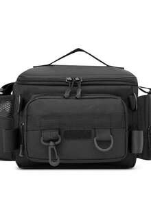 1pc Large Outdoor Fishing Tackle Box, Hunting Storage Bag, Multi-Layer Storage, Suitable For Fishing, Hunting Storage, Durable And Wear-Resistant, Can Store Fishing Rods